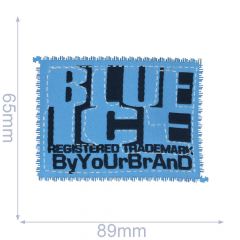 HKM Iron-on patch blue ice by your brand - 5pcs