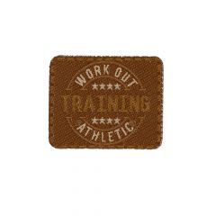 HKM Iron-on patches training brown 4.5cm - 5pcs