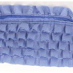 Pleated gingham and tulle trim - 10m