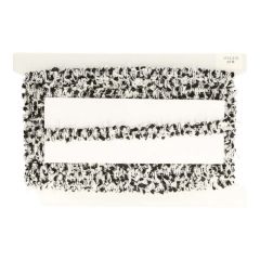 Elastic gathered ribbon black-white-silver 25mm - 20m - 000