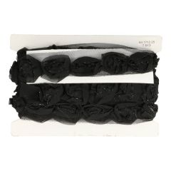 Trim roses on tulle 60mm - 6.9m