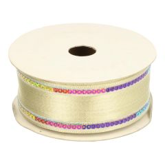 Decorative ribbon with sequins 35mm  -  9m