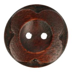 Wooden button flower 24 - 50pcs