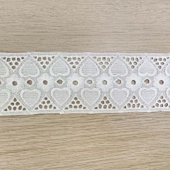 Broderie anglaise 55mm white - 18.4m