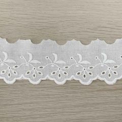 Broderie anglaise 52mm white - 18.4m