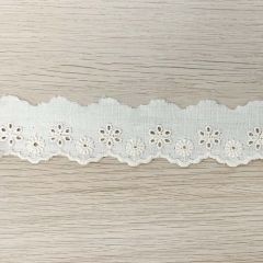 Broderie anglaise 37mm ecru - 18.4m