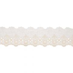 Broderie anglaise 55mm ecru - 18.4m