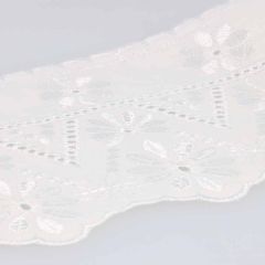 Broderie anglaise 110mm white-ecru - 13.8m