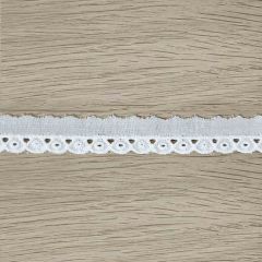 Broderie anglaise 17mm white - 18.4m