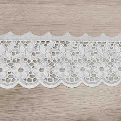Broderie anglaise 85mm white - 18.4m
