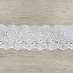 Broderie anglaise 63mm white - 18.4m