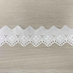 Broderie anglaise 50mm white - 18.4m