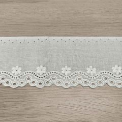 Broderie anglaise 44mm white - 18.4m