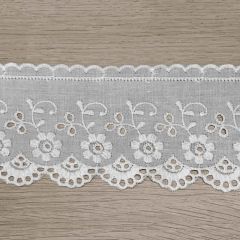 Broderie anglaise 65mm white - 18.4m