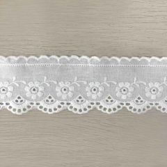 Broderie anglaise 50mm white - 18.4m
