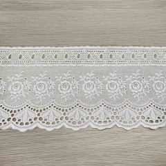 Broderie anglaise 98mm white - 18.4m