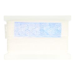 Nylon lace edge trim white - 50m