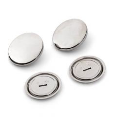 Prym Cover buttons without mold silver - 100pcs