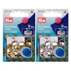 Prym Cover buttons with mould silver-gold - 5pcs