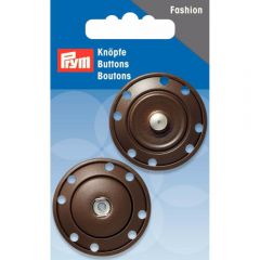 Prym Sew-on snap fasteners 35mm brown - 3pcs