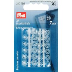 Prym Sew-on snap fasteners plastic round 7mm - 5x24pcs