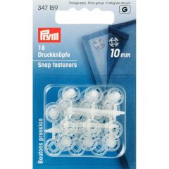 Prym Sew-on snap fasteners plastic round 10mm - 5x18pcs