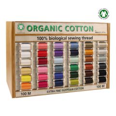 Scanfil Organic cotton display 5x100m - 36 colours - 1pc