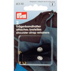 Prym Shoulder strap retainers with safety pin black - 5x2pcs
