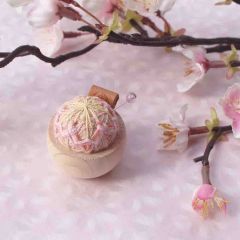 Cohana Sakura Temari pincushion necklace pink - 1pc
