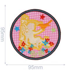 Pronty Iron-on patch circle with Cupid 95x95mm - 5pcs