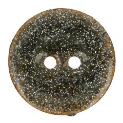 Button coconut enameled Glitter 44  -  40pcs