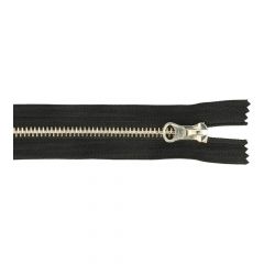 Separating zipper shiny 35-80cm gold - 5pcs