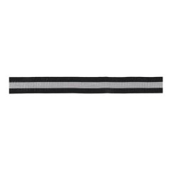 Flexible ribbon striped 25mm black-grey - 25m