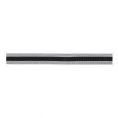 Flexible ribbon striped 25mm grey-black - 25m