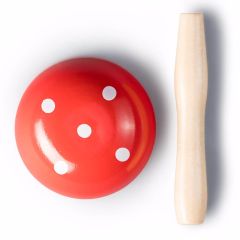 Prym Darning mushroom wood red with white dots - 5pcs