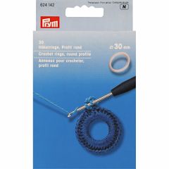 Prym Crochet rings plastic round - 3x30pcs