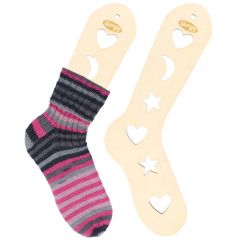 Wooden sock blockers pair size S-L natural - 2pcs