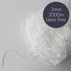 Face mask elastic latex free 3-5mm white - 1250-2000m
