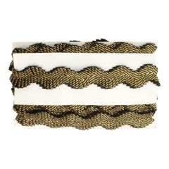 Satin lace twirl braid gold-black - 9.2m