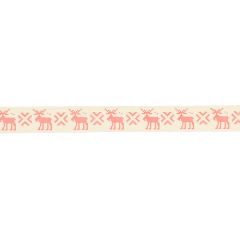 Ribbon raindeer embroidered look 15 mm 25 m