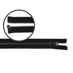 Separating zipper metal - black nickel- 5pcs