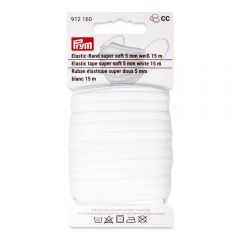 Prym Elastic tape super soft 5-7mm white - 10x15m