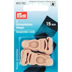 Prym Suspender ends plastic 15mm - 5pcs