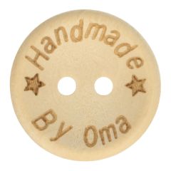 Wooden button handmade by oma size 24-32 - 50pcs