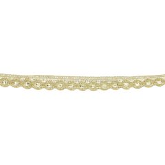 Ribbon with sequins light gold - 20m