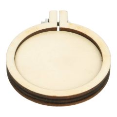 Wooden embroidery hoop round 6cm - 10pcs