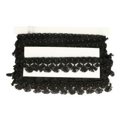 Lace trim with pearl beads-tassel 40mm - 13m