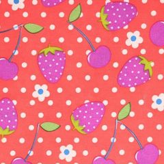 Tissu de Marie Fabric strawberries-cherries 1.50m - 10m