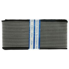 Woven elastic strong 20-60mm black - 20x2.5m