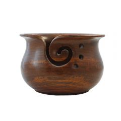 Scheepjes Yarn bowl teak wood 15x10cm dark - 1pc